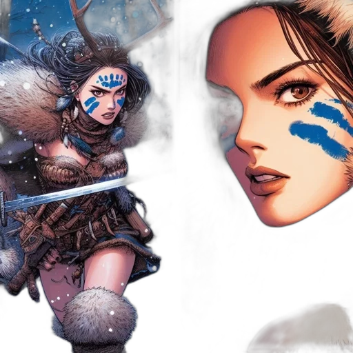 comic book art, concept art, fantasy art, photorealistic transparent PNG cut-out
