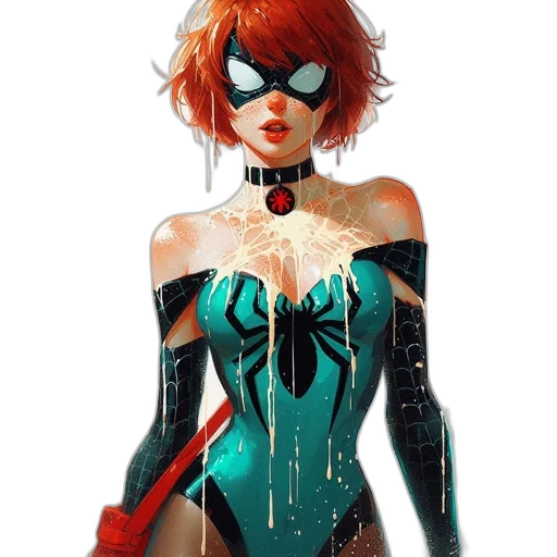 dress, mask, comic book art, concept art transparent PNG cut-out