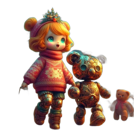 robot, concept art, 3d render, fantasy art transparent PNG cut-out