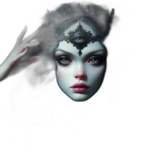 mask, face, crown, creature transparent PNG cut-out