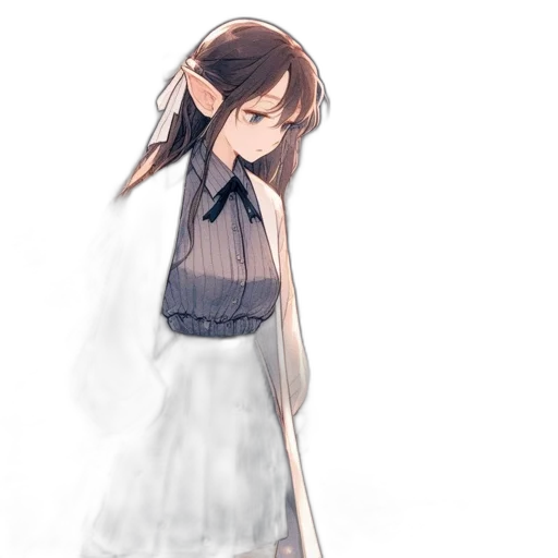 dress, staff, creature, sword transparent PNG cut-out