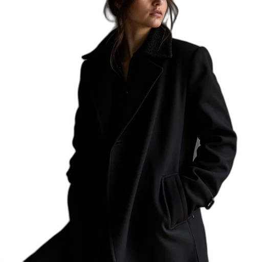 jacket, dress, staff, hat transparent PNG cut-out