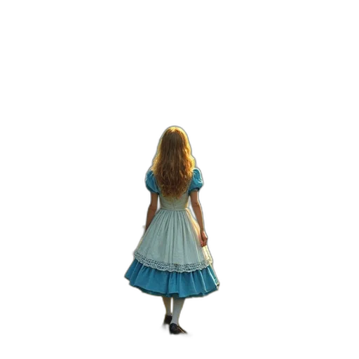 dress, hair, staff, bottle transparent PNG cut-out