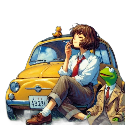 car, robot, concept art, pixel art transparent PNG cut-out