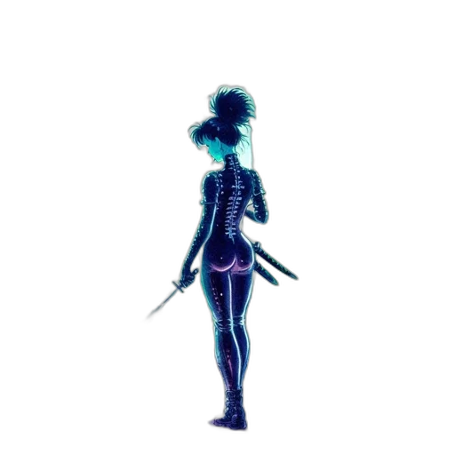 robot, staff, dress, weapon transparent PNG cut-out