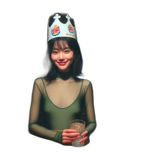 crown, hat, face, staff transparent PNG cut-out
