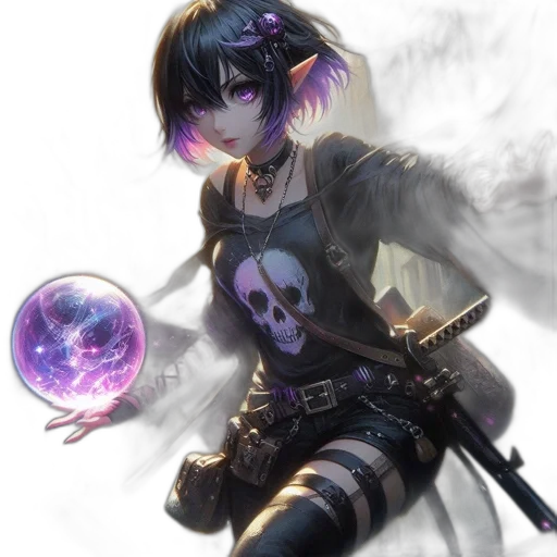 weapon, staff, mask, fantasy art transparent PNG cut-out