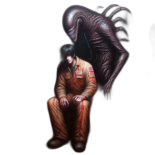 creature, jacket, robot, concept art transparent PNG cut-out