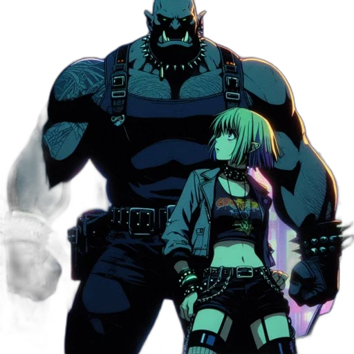weapon, cyberpunk, comic book art, concept art transparent PNG cut-out