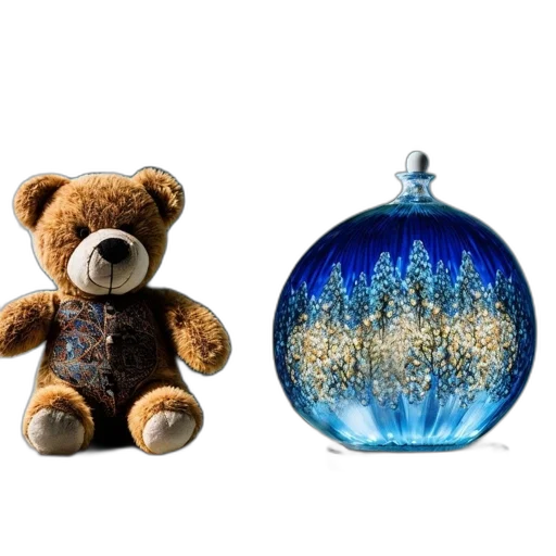 photorealistic, blue, cozy, indoor transparent PNG cut-out