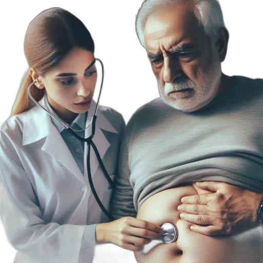 young, female, doctor, examines transparent PNG cut-out