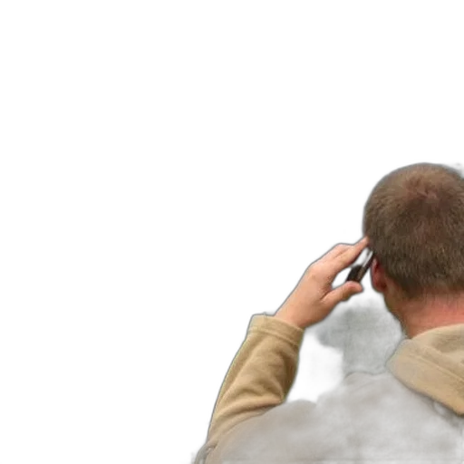 hair, staff, hat, jacket transparent PNG cut-out