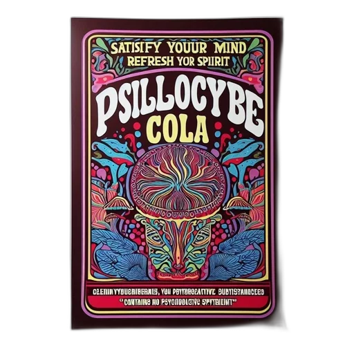 colorful, poster, advertises, psychedelic transparent PNG cut-out