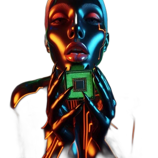 robot, mask, jewelry, face transparent PNG cut-out