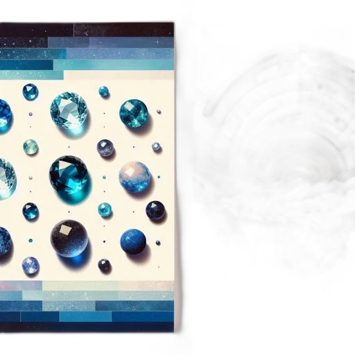 jewelry, concept art, outer space, blue transparent PNG cut-out