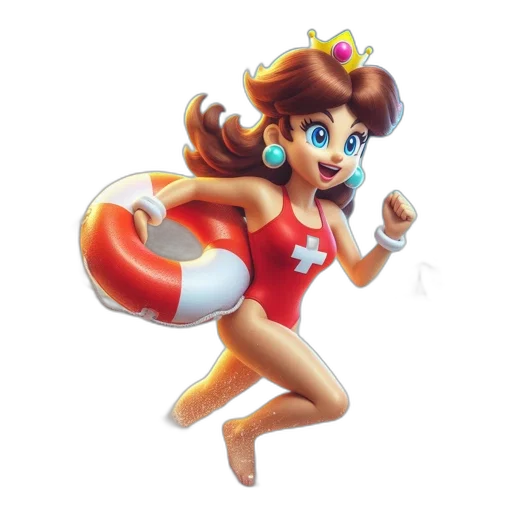 crown, dress, staff, 3d render transparent PNG cut-out