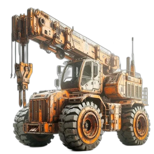 weapon, robot, concept art, 3d render transparent PNG cut-out