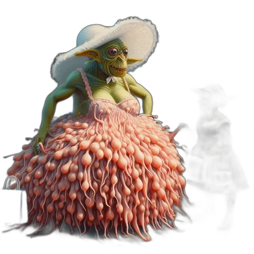 creature, hat, animal, hair transparent PNG cut-out
