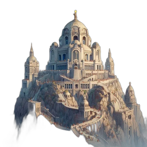 building, crown, dragon, concept art transparent PNG cut-out
