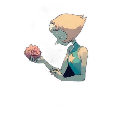 robot, staff, crown, flower transparent PNG cut-out