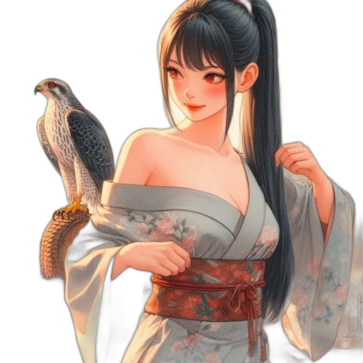 dress, dragon, jewelry, staff transparent PNG cut-out