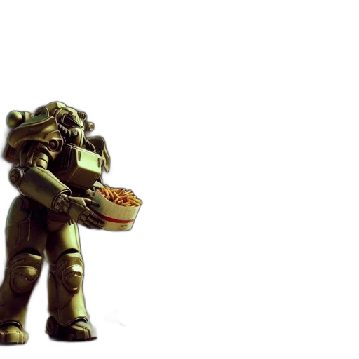 robot, food, weapon, 3d render transparent PNG cut-out