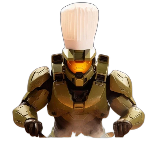 robot, food, concept art, 3d render transparent PNG cut-out