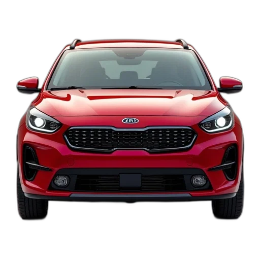 car, red, kia, sting transparent PNG cut-out
