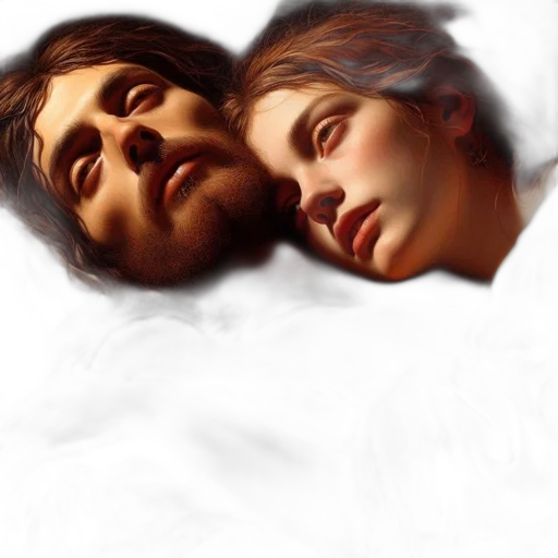 face, photorealistic, oil painting, concept art transparent PNG cut-out