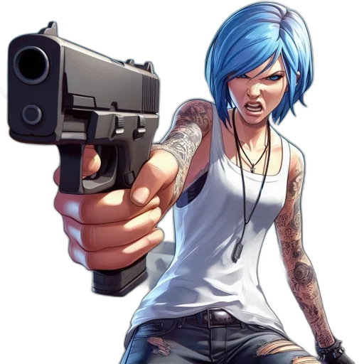 weapon, concept art, comic book art, cyberpunk transparent PNG cut-out