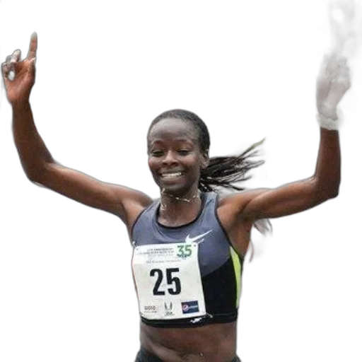 woman, celebrates, running, event transparent PNG cut-out