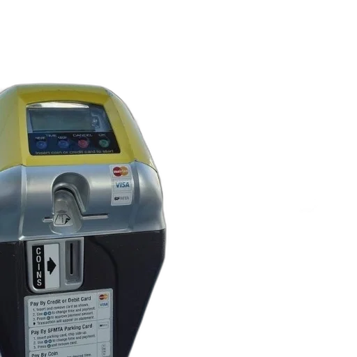 robot, parking, meter, yellow transparent PNG cut-out