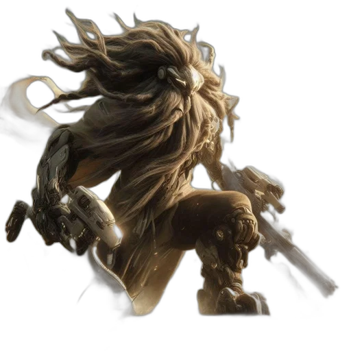 hair, creature, dragon, staff transparent PNG cut-out