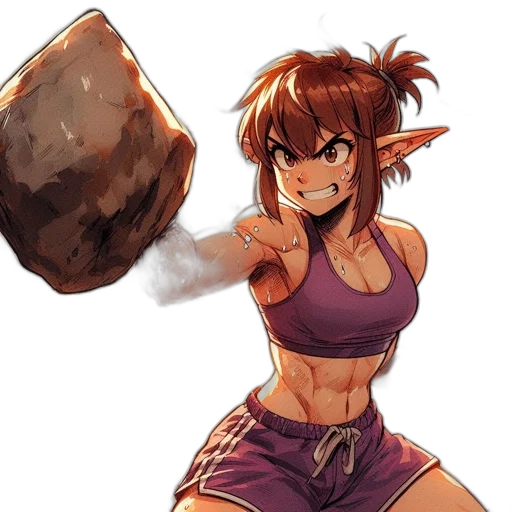 weapon, sword, staff, anime transparent PNG cut-out