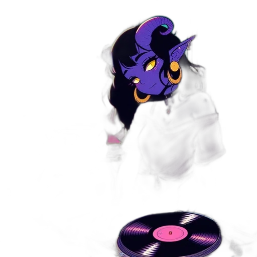 creature, vaporwave, concept art, pixel art transparent PNG cut-out