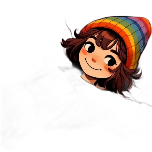 hat, face, watercolor, concept art transparent PNG cut-out