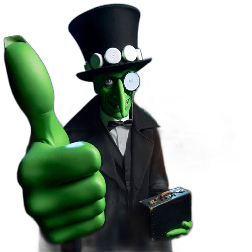 staff, robot, hat, mask transparent PNG cut-out