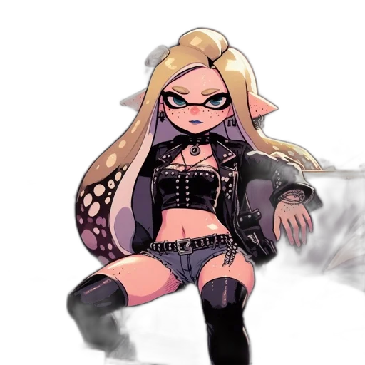 dress, jacket, creature, weapon transparent PNG cut-out