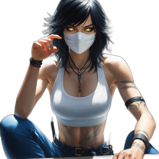 mask, weapon, concept art, comic book art transparent PNG cut-out