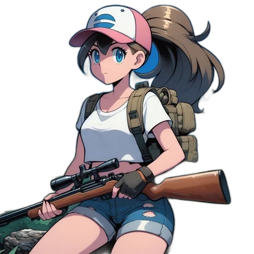 weapon, hat, staff, anime transparent PNG cut-out