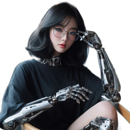 robot, weapon, cyberpunk, concept art transparent PNG cut-out