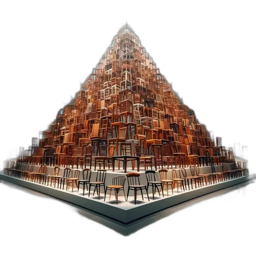 building, furniture, crown, 3d render transparent PNG cut-out