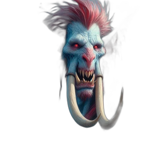 creature, mask, face, hair transparent PNG cut-out