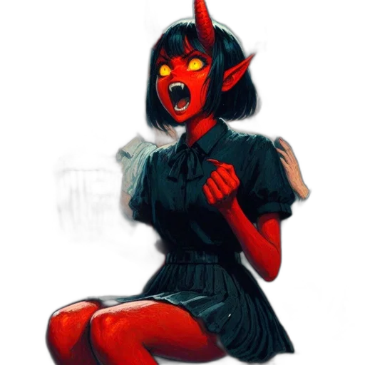 mask, dress, staff, creature transparent PNG cut-out