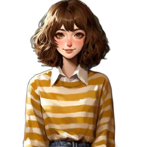 dress, hair, face, jacket transparent PNG cut-out