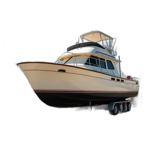 3d render, photorealistic, classic, boat transparent PNG cut-out