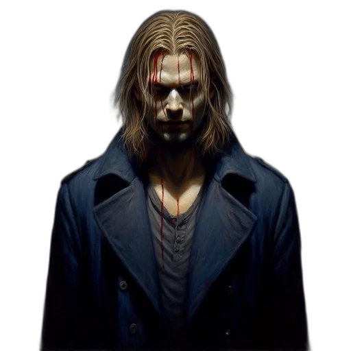 jacket, face, mask, hair transparent PNG cut-out