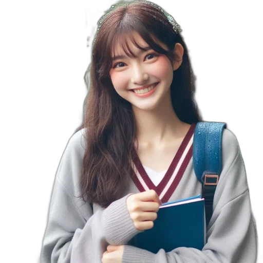 jacket, staff, face, photorealistic transparent PNG cut-out