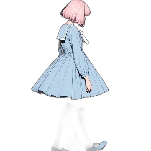 dress, creature, robot, staff transparent PNG cut-out