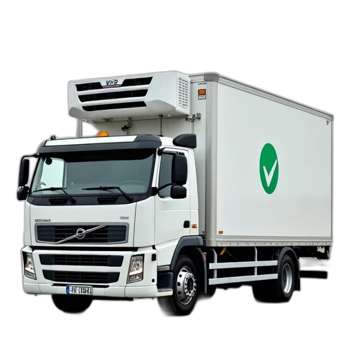 3d render, white, delivery, truck transparent PNG cut-out
